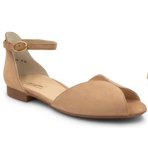 PAUL GREEN🍂🍂Kary  Nude suede leather flats Size 9